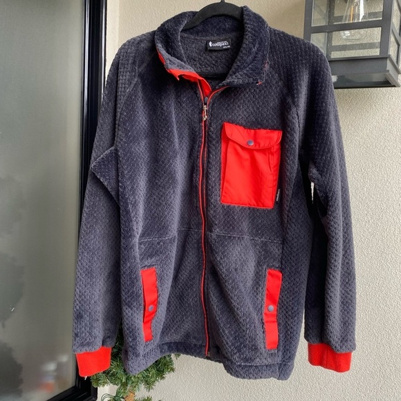 cotopaxi Jackets & Blazers - cotopaxi Capitan Highloft charcoal fleece zip jacket with  orange accents